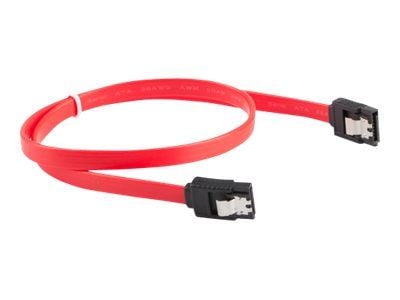 Lanberg - SATA-kabel - Serial ATA 150/300 - SATA (hunn) låst til SATA (hunn) låst - 50 cm - rød