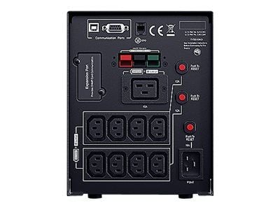 CyberPower Professional Tower Series PR2200ELCDSL - UPS - AC 230 V - 2700 watt - 3000 VA - RS-232, USB - utgangskontakter: 9 - aktiv PFC - svart