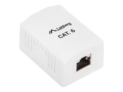 Lanberg OS6-0001-W - Overflatemonteringsboks for nettverk - CAT 6 - RJ-45 - hvit