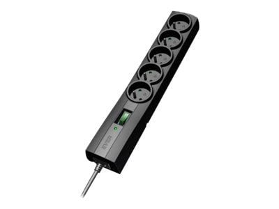 EVER CLASSIC - Overspenningsavleder - AC 250 V - 2500 watt - utgangskontakter: 5 - 1.5 m kabel - svart