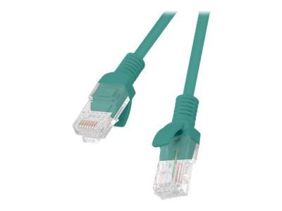 Lanberg - Liitäntäkaapeli - RJ-45 (uros) RJ-45 (uros) - 25 cm - UTP - CAT 5e - muotoiltu, solmuton - vihreä, RAL 6024