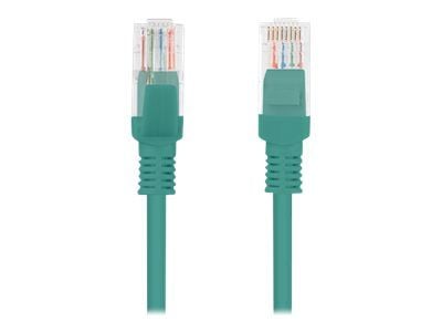 Lanberg - Koblingskabel - RJ-45 (hann) til RJ-45 (hann) - UTP - CAT 5e - flertrådet - grønn, RAL 6024
