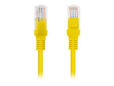 Lanberg - Koblingskabel - RJ-45 (hann) til RJ-45 (hann) - UTP - CAT 5e - formstøpt, uten hindringer - gul, RAL 1028