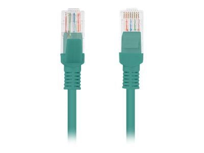 Lanberg - Liitäntäkaapeli - RJ-45 (uros) - RJ-45 (uros) - 3 m - UTP - CAT 5e - muotoiltu, solmuton - vihreä, RAL 6024