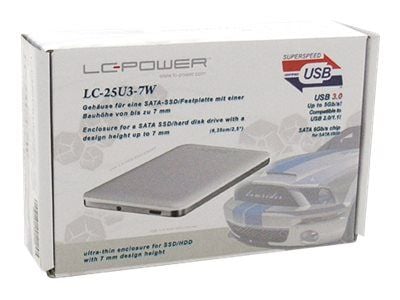 LC Power LC-25U3-7W - Drevkabinett - 2.5" - SATA 6Gb/s - USB 3.0 - hvit