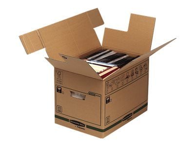 Bankers Box SmoothMove FastFold Small - Postboks - 32.7 cm x 42.9 cm x 31 cm - klaffer som stappess inn - brun - pakke av 5