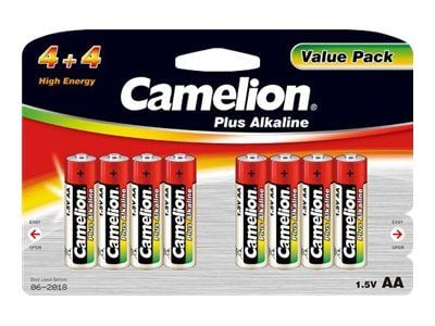 Camelion Plus Alkaline LR6 BP8 (4+4) - Batteri 8 x AA-type - Alkalisk - 2700 mAh
