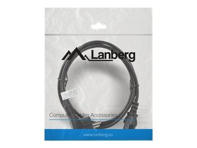 Lanberg - Strømkabel - CEI 23-16/VII / CEE 7/3 til IEC 60320 C13 - 10 A - 1,8 m - lajiteltu