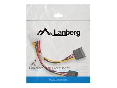 Lanberg - Strömadapter - 4 pin intern effekt (hane) till SATA-ström (hona) - 15 cm