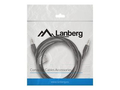 Lanberg - Lydkabel - mini-phone stereo 3.5 mm hann til mini-phone stereo 3.5 mm hann - 2 m - svart