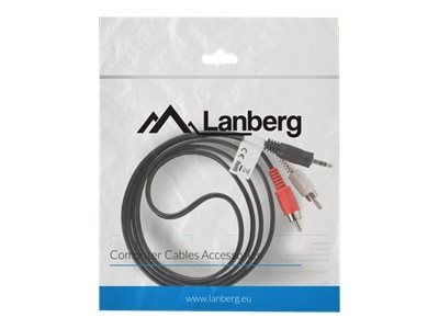 Lanberg - Lydkabel - mini-phone stereo 3.5 mm hann til RCA x 2 hann - 1.5 m - svart