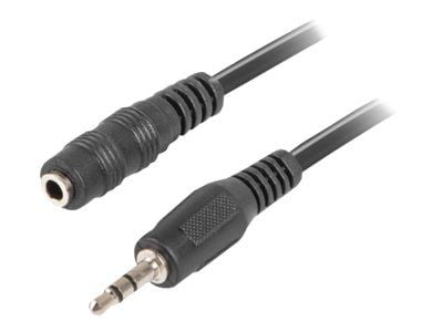 Lanberg - Lydforlengelseskabel - mini-phone stereo 3.5 mm hann til mini-phone stereo 3.5 mm hunn - 5 m - svart