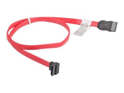 Lanberg - SATA-kabel - Serial ATA 150/300 - SATA (hann) til SATA (hann) vinklet - 50 cm - rød