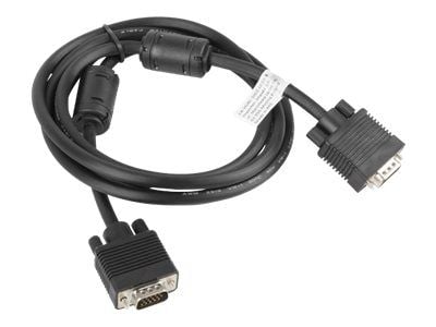 Lanberg - VGA-kaapeli - HD-15 (VGA) (han) til HD-15 (VGA) (han) - 1.8 m - tommelskruer - sortti