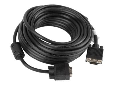 Lanberg - VGA-kabel - HD-15 (VGA) (hann) til HD-15 (VGA) (hann) - 10 m - tommelskruer - svart