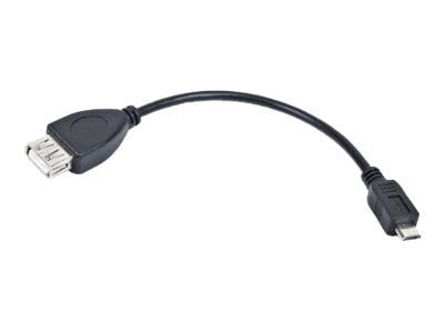 Lanberg - USB-adapter - USB (hunn) til Micro-USB type B (hann) - USB 2.0 - 15 cm - svart - OEM