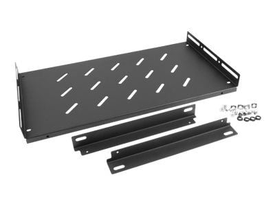 Lanberg - Rack-hylle - svart, RAL 9004 - 1U - 19"