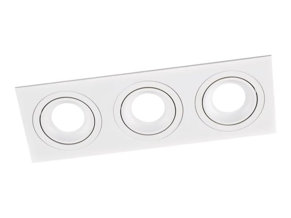 Leduro - Recessed lamp holder - 3 innganger - GU10 - rektangel - hvit
