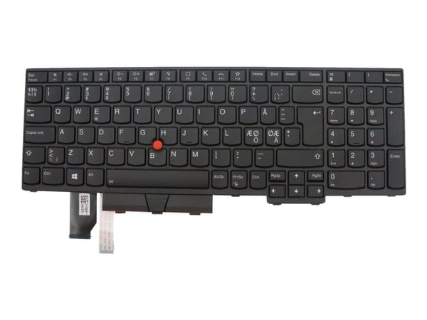 Chicony - Erstatningstastatur for bærbar PC - med Trackpoint, UltraNav - bakbelysning - QWERTY - Nordisk - svart - for ThinkPad L15 Gen 1 20U7, 20U8