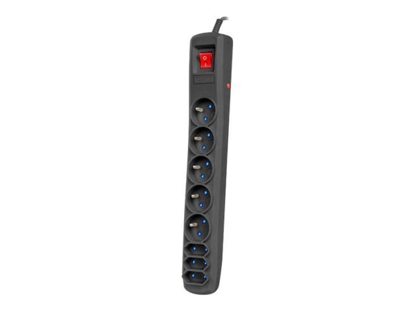 Armac R8 - pistorasia - AC 230 V - 2300 Watt - tulo: Tyyppi E - lähtöliittimet: 8 (5 x tyyppi E, 3 x teho 2-napainen) - 3 m johto - musta - musta