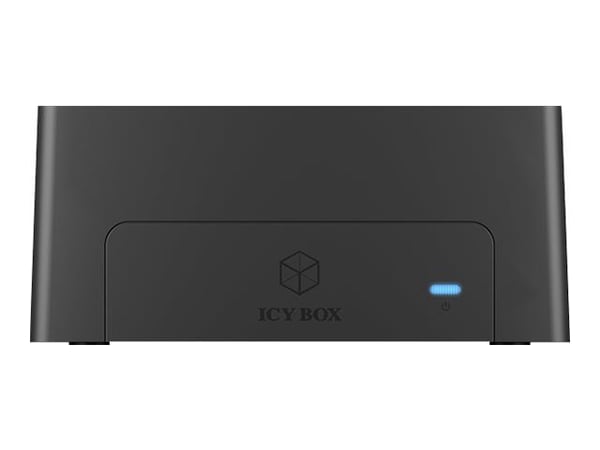 ICY BOX IB-1121-C31 - HDD-dokkestasjon - brønner: 1 - 2,5" / 3,5" delt - SATA 6Gb/s - USB 3.1 (Gen 2) - antrasittsvart