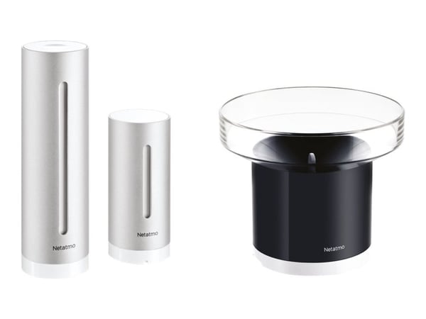 Netatmo NBU-NWS-NRG-EU Rain Pack - Väderstation - trådlös - grå aluminium