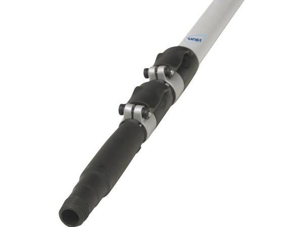 Teleskopskaft med gevind, Vikan, Ø3,4cm, grå, glasfiber/PP
