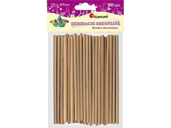 Titanum dekorative runde pinner, 60 stk., CRAFT-FUN
