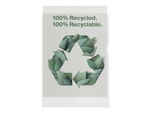 Plastomslag Esselte Recycled A4 100my med preging - (100 stk.)