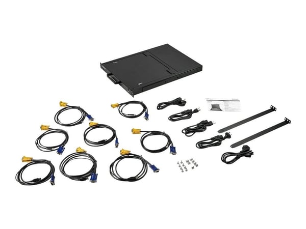 StarTech 8 Port Rackmount KVM Console with 6ft Cables, Integrated KVM Switch with 17" LCD Monitor, Fully Featured 1U LCD KVM Drawer- OSD KVM, Durab...