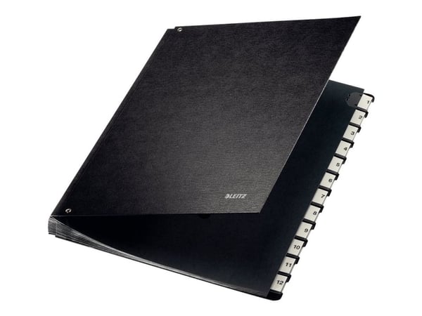 Leitz - Klassifikasjonsmappe - 12 deler - fortrykt: 1-12 - for A4 (210 x 297 mm) - med fliker