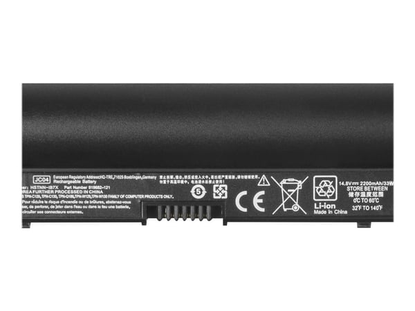 Green Cell - Batteri til bærbar PC (tilsvarer: HP JC04) - litiumpolymer - 3-cellers - 2200 mAh - svart - for HP Laptop 14, 15, 17