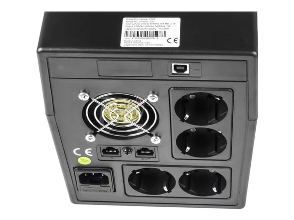 Green Cell Micropower - UPS - AC 220/230/240 V - 1200 watt - 2000 VA - 9 Ah - USB - utgangskontakter: 4