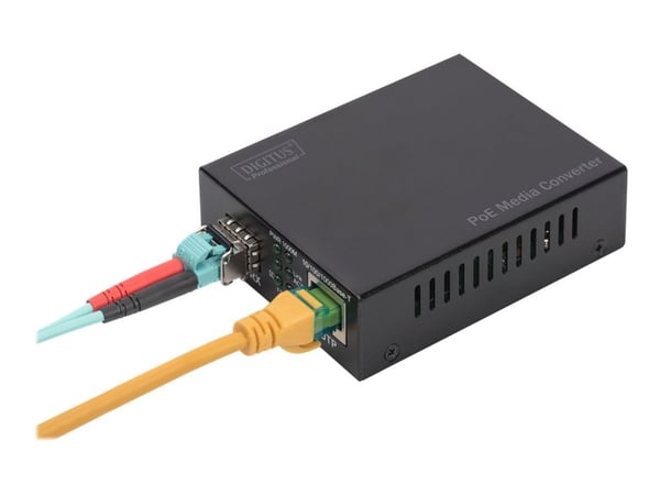 DIGITUS Professional DN-82140 - Fibermedieomformer - 1GbE - 10Base-T, 100Base-TX, 1000Base-T, 1000Base-X - RJ-45 / SFP (mini-GBIC) - opp til 80 km