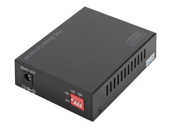 DIGITUS Professional DN-82140 - Fibermedieomformer - 1GbE - 10Base-T, 100Base-TX, 1000Base-T, 1000Base-X - RJ-45 / SFP (mini-GBIC) - opp til 80 km