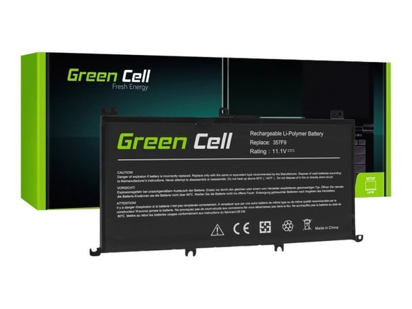 Green Cell - Batteri för bärbar dator (likvärdigt med: Dell 357F9) - litiumpolymer - 4200 mAh - svart - för Dell Inspiron 15, 15 5576, 15 5577, 15 ...