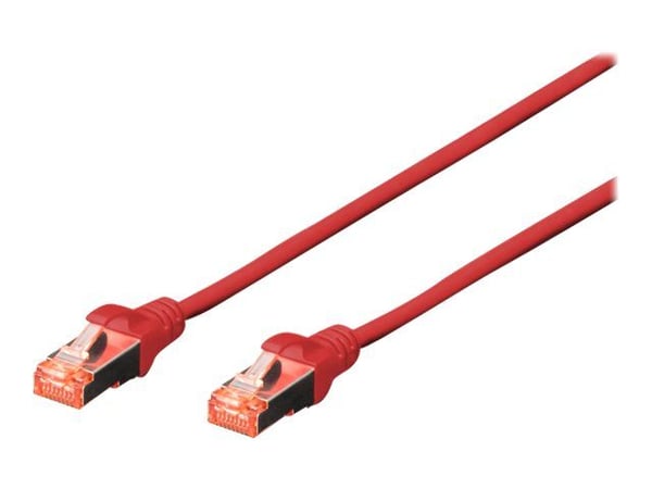 Digitus DK-1644-005-R-10, 0,5 m, Cat6, S/FTP (S-STP), RJ-45, RJ-45, Punainen