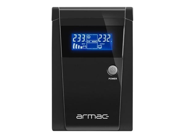 Armac Office Interactive 1000F - UPS - AC 145 - 290 V - 650 watt - 1000 VA - 2 x batteri - blysyre - 7 Ah - USB - utgangskontakter: 3