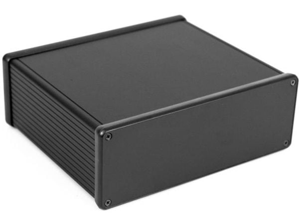 Hammond Electronics 1455U1601BK universal-kabinett 160 x 191 x 66 aluminium, sort (anodisert), 1 stk