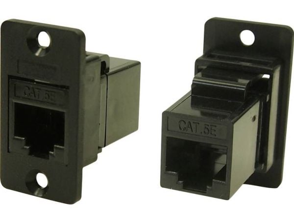 Cliff RJ-liitin CP30620 Adapteri, upotettu Musta 1 kpl Cliff RJ-liitin CP30620 Adapteri, upotettu Musta 1 kpl