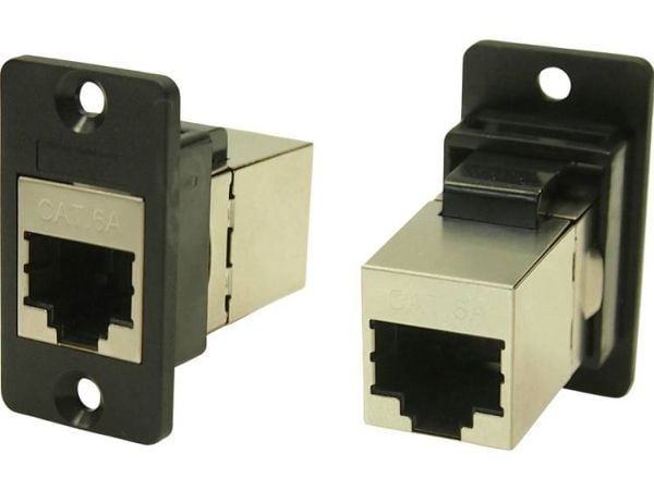 Cliff RJ-uttaganslutning CP30625S adapter, infälld svart – 1 st