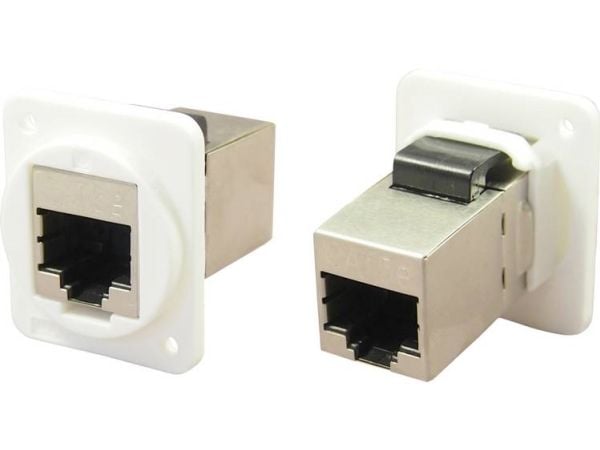 Cliff RJ-stikkontakt CP30220SXW adapter, innfelt, hvit, 1 stk