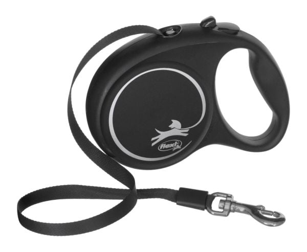 flexi Black Design M bånd 5 m, 25 kg, sort