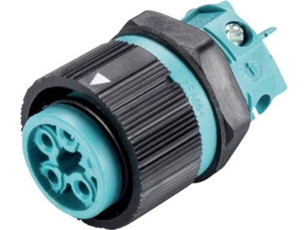 Wieland Electric 46.051.5053.6 rundkontakt til tilkobling, innbygging samlet poltall: 4 + PE serie (rundkontakt): RST® MINI 1 stk