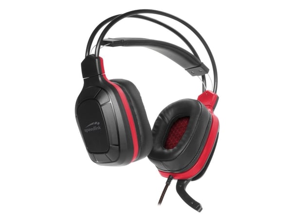 SPEEDLINK Draze Gaming, Koblet med ledninger (ikke trådløs), Spilling, 20 - 10000 Hz, 295 g, Hodesett, Sort, Rød