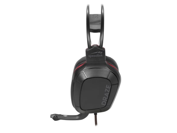 SPEEDLINK Draze Gaming, Koblet med ledninger (ikke trådløs), Spilling, 20 - 10000 Hz, 295 g, Hodesett, Sort, Rød