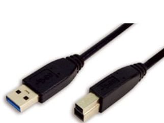 LogiLink 3m USB 3.0, 3 m, USB A, USB B, USB 3.2 Gen 1 (3.1 Gen 1), Hankjønn/hankjønn, Sort