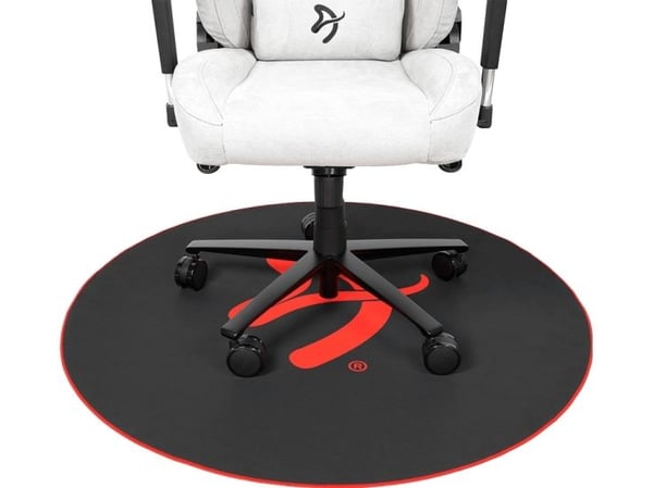 Arozzi Zona - Stolmatte for kontor - rund - 121 cm - rød
