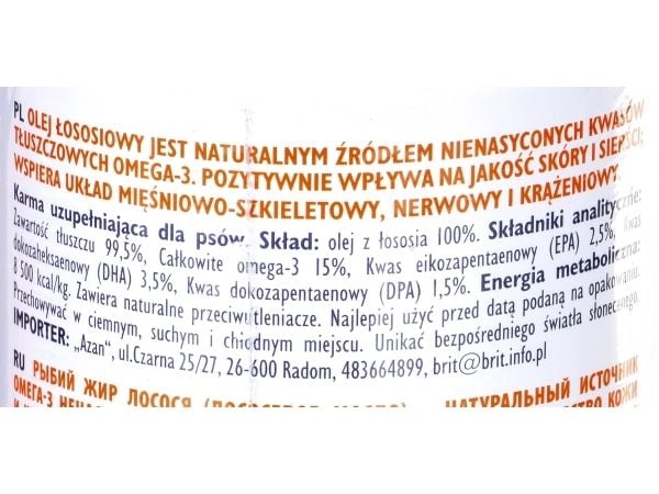 Brit Care lakseolje 1000ml