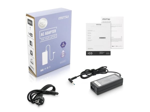 Mitsu bärbar dator-laddare HP 65W, svart